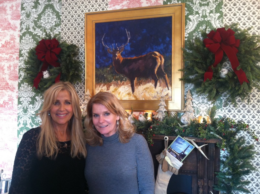 (From left to right) Delaney’s owner Mary Lawson and artist Susie Rachles inside the Zionsville store. (Photo by Maria Leichty)