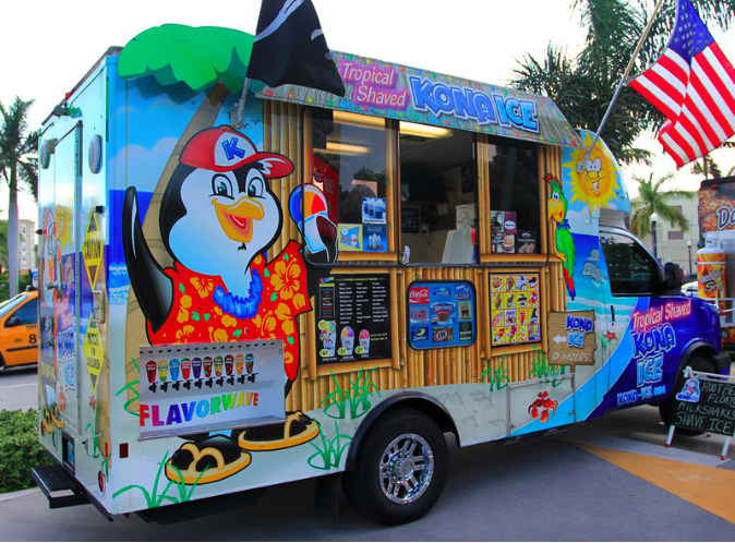 The Indianapolis Kona Ice food truck will be serving assortments of shaved ice during the Eagle Elementary Scholastic Book Fair. (Submitted photo)