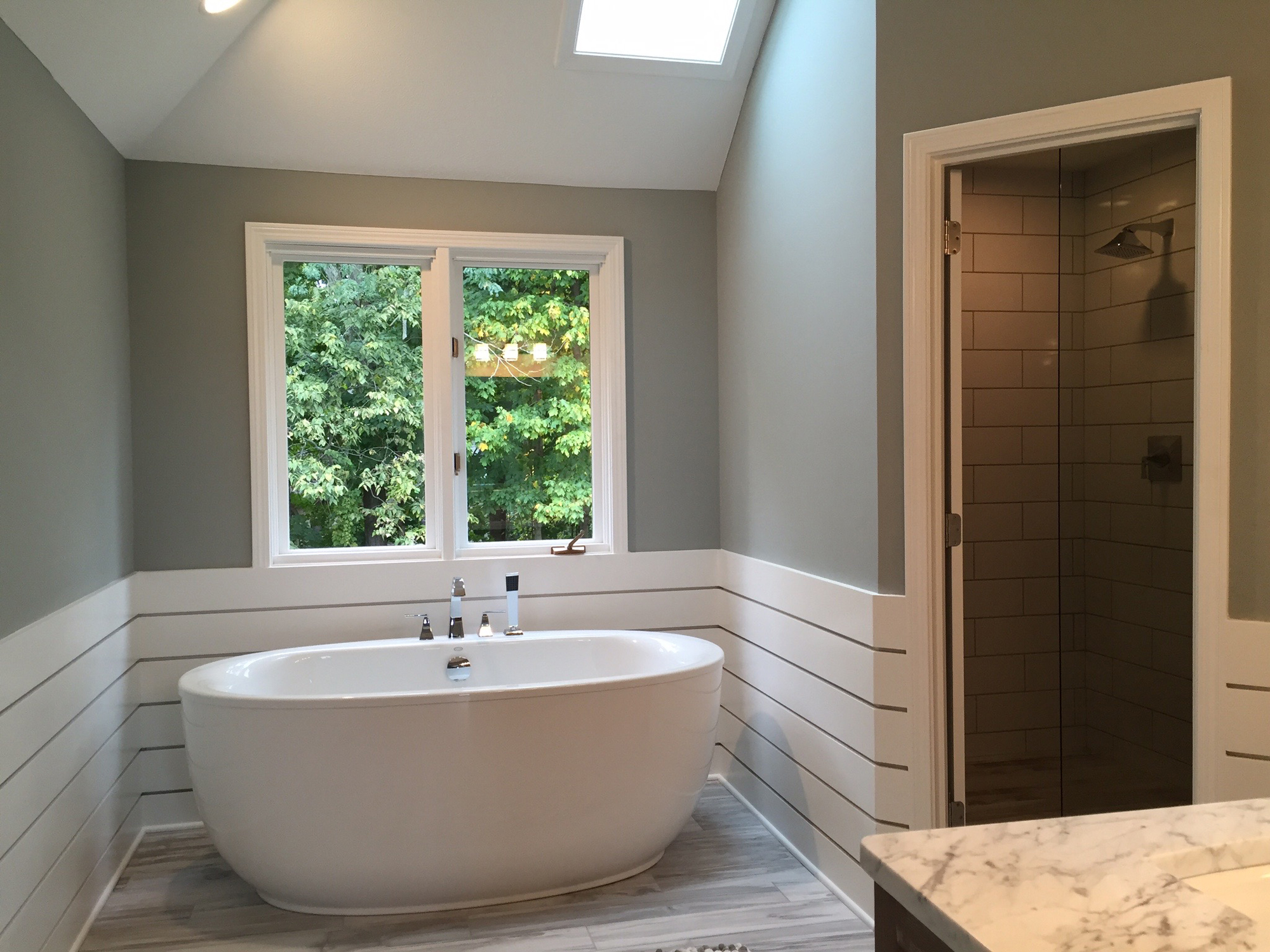 Freestanding tubs are growing in popularity because of their elegant and airy look. (Submitted photo)