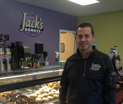 Owner of Jack’s Donuts, Eric Patton, is supplying doughnuts for the Donut 5K in Carmel on Dec. 20. (Photo by Adam Aasen)