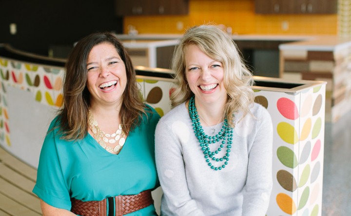 Tonya Bergeson-Dana and Jessica Beer, co-founders of Urban Chalkboard in Carmel. (Submitted photo)