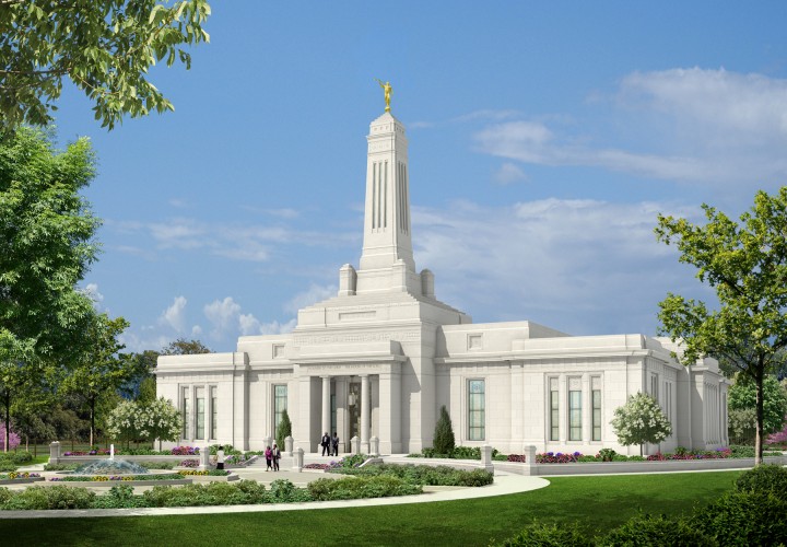 A rendering of the new Mormon temple. (Submitted image)
