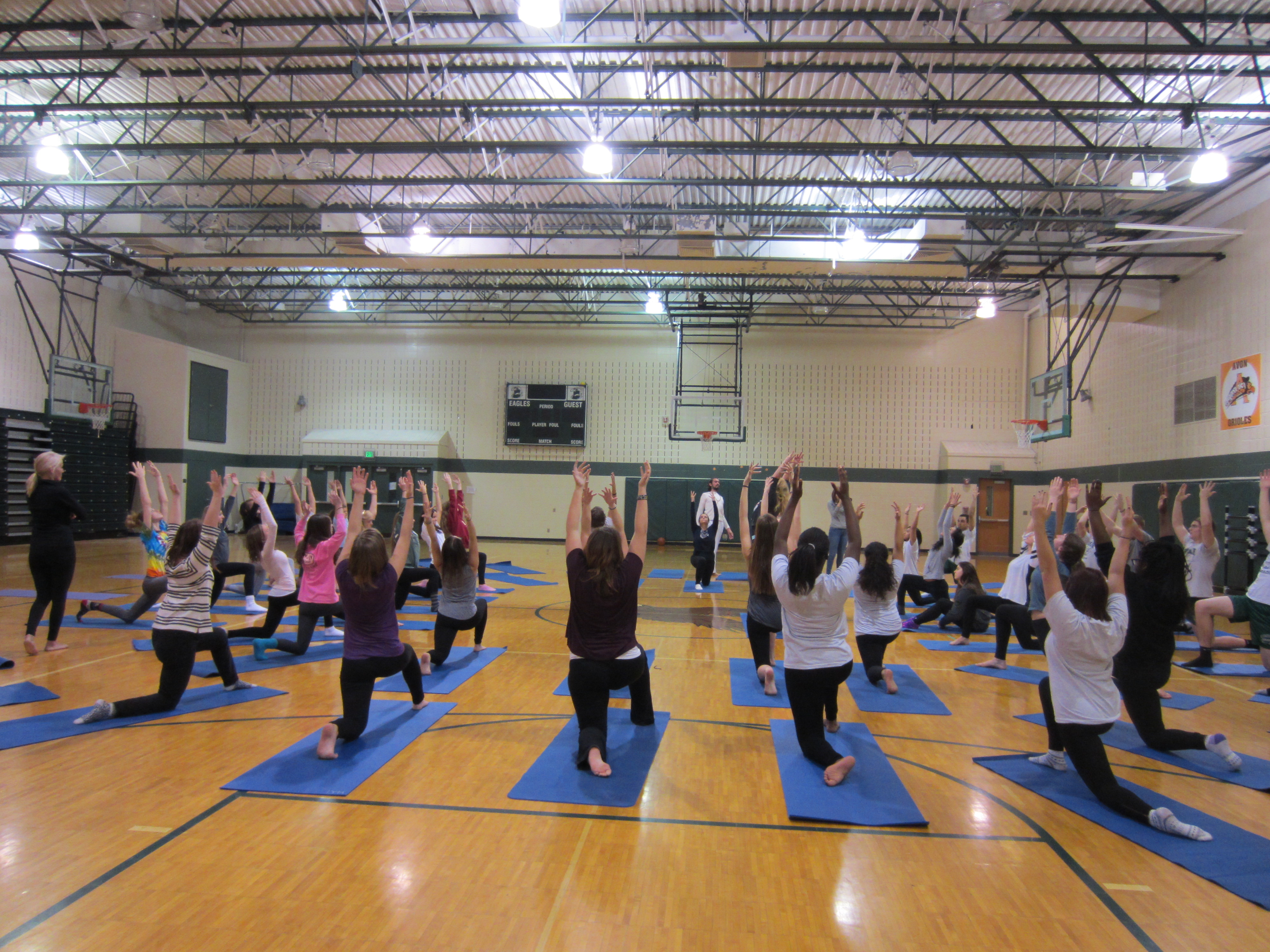 Zionsville Community High School students filmed for Indy Yoga Movement