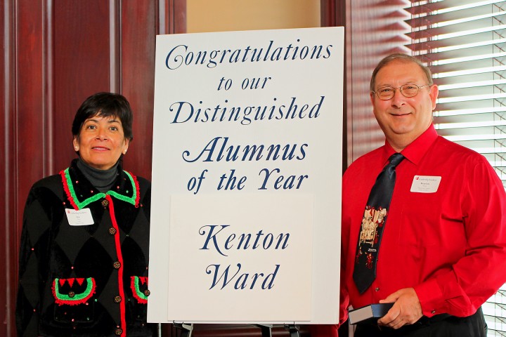 Liz Tate, Hamilton County Leadership Academy board president, and Kenton Ward, distinguished alumnus. (Submitted photo)