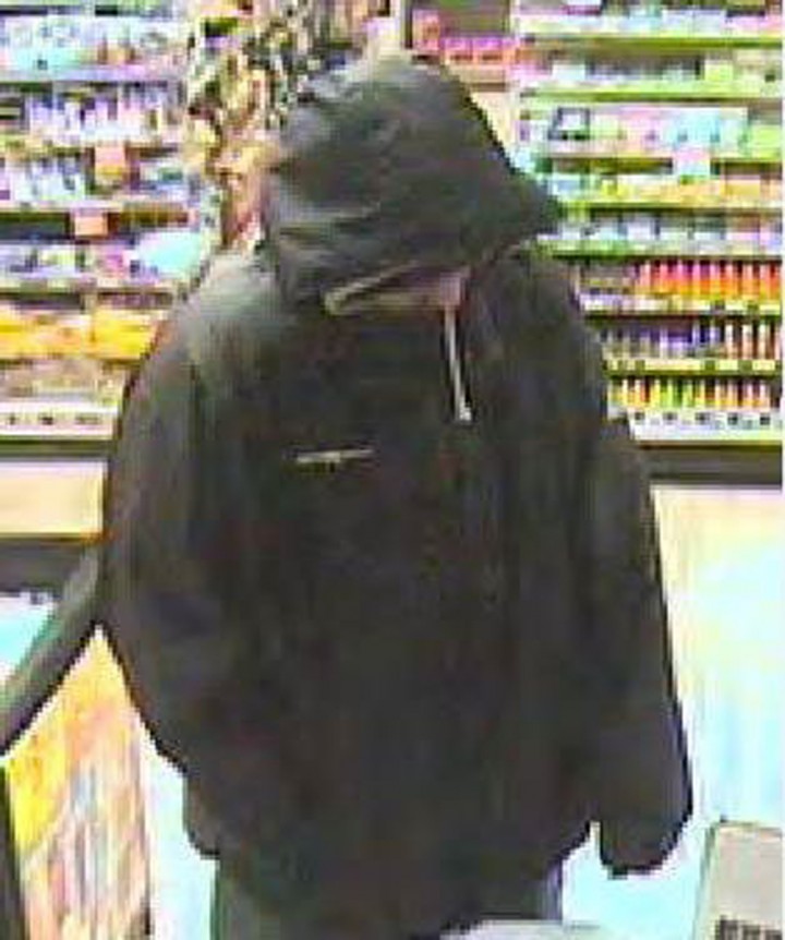 Surveillance image shows the man who robbed a Speedway gas station in Westfield on Feb. 8. (Submitted photo)