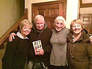 Hoosier author Dan Wakefield (second from left), joins Christy Tidwell, Carol Saviano and Ellen Leffler at the Ladies of the Club meeting Jan. 7. (Submitted photo)