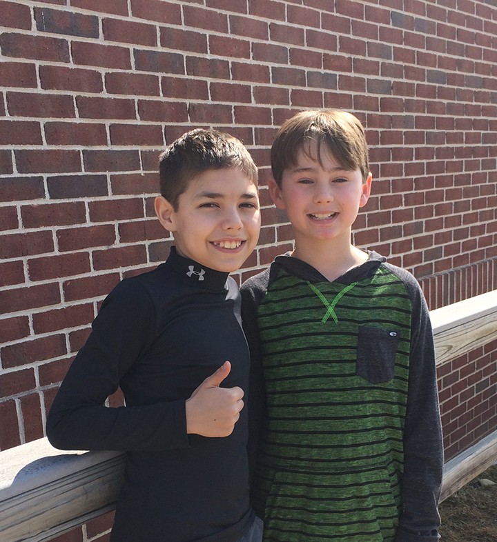 Drew Weber (left) and Reece Kepner (right) at Fall Creek Elementary. (Submitted photo)