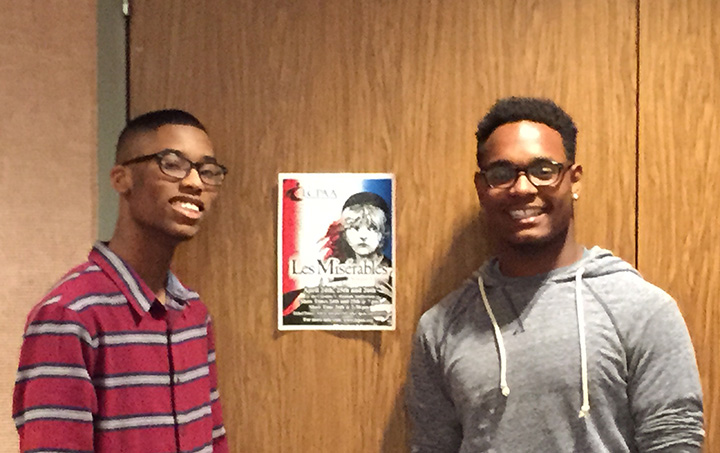 Tyree Goodner and Quentin Beverly take on challenging “Les Miserables” roles. (Submitted photo)