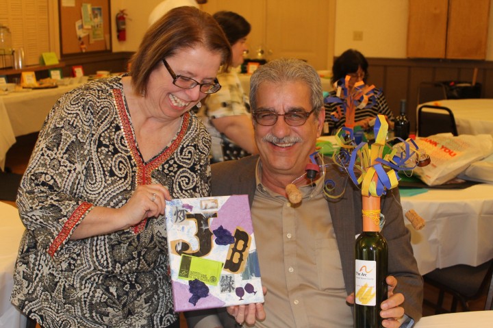 Jackie and Brent Cardin worked on a project together at the first Creativity uncorked event in Zionsville. (Submitted photo)