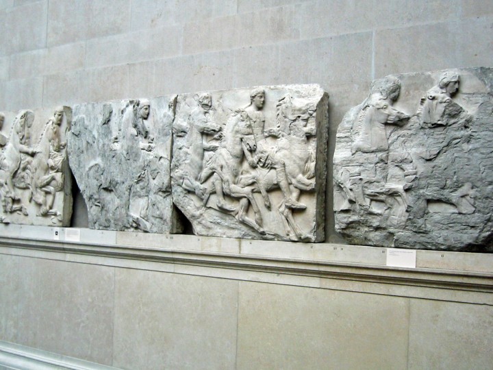 Section of Parthenon Frieze in the British Museum. (Photo by Don Knebel)