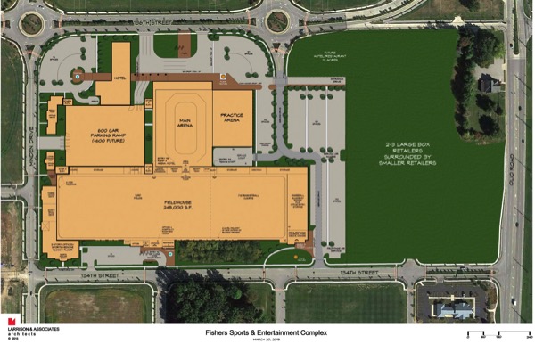 The proposed layout of sports complex. (Submitted rendering)