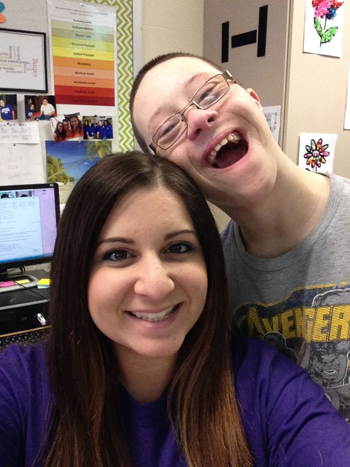Megan Guard of Zionsville is a life skills teacher at Brownsburg West Middle School, where Gabriel Biagioni is one of her students. (Submitted photo)