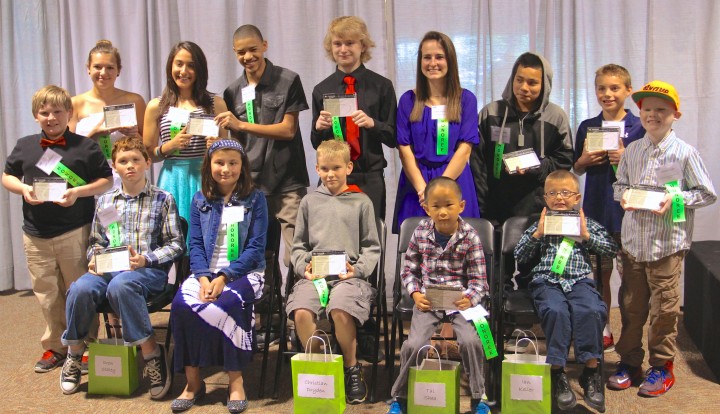 Fifteen Westfield students were honored on April 22 through the Westfield Youth Assistance Program. They were: Will Whiteman (standing, from left), Tiffany West, Louna Alsabia, Tehren Don Wiley, Matthew Lohman, Sara McGovern, Victor Cortez, Ben Robison, Elliott Ogle; (sitting, from left) Drew Staley, Aimee Gonzalez, Christian Dryden, Tai Shea and Ian Keller. (Photo by Sadie Reecer)