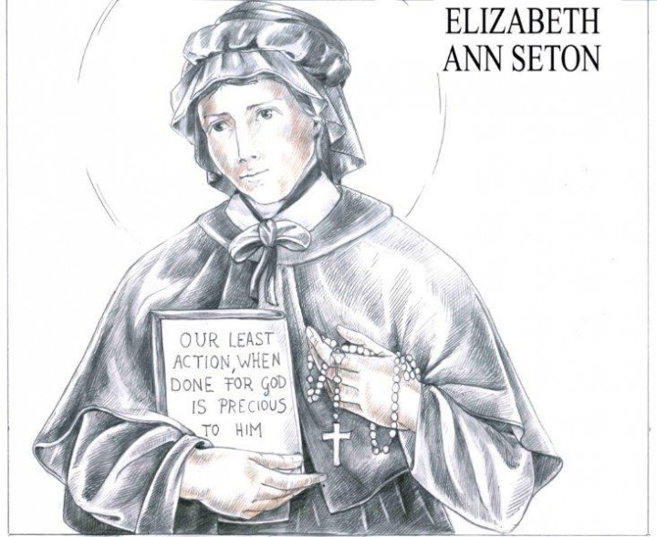 Elizabeth Ann Seton is one of the holy women that will surround the Marian shrine. Church officials do not want to reveal the design of the shrine itself before unveiling it to parishioners. (Submitted image)