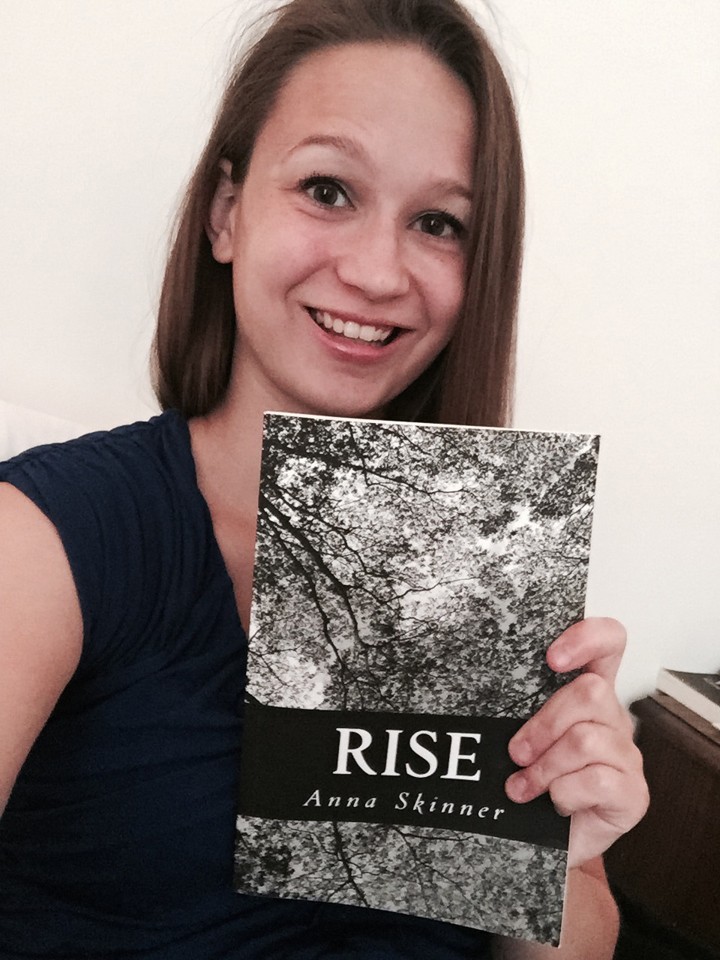 Anna Skinner with her book, “Rise” (Submitted photo)