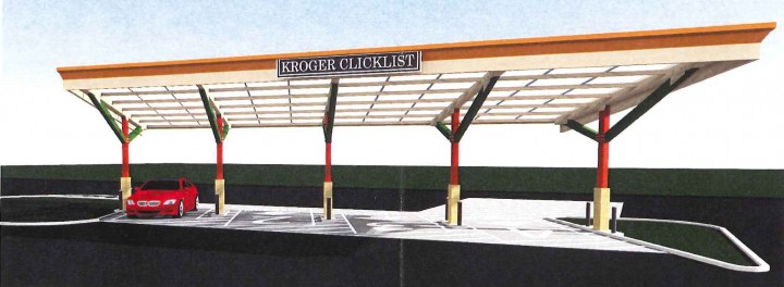A rendering of Kroger’s new pickup area. (Submitted photo)