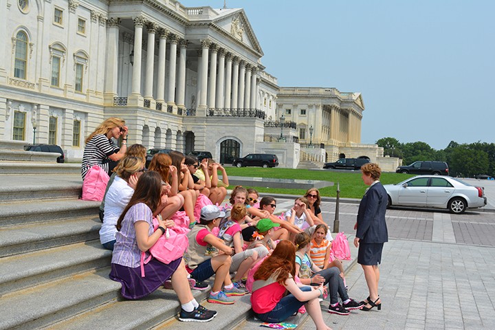 The girls from Troop 1880 talked with Indiana U.S. Rep. Susan Brooks during their trip to D.C. (submitted photo)