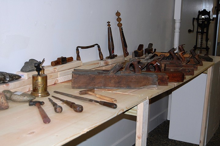 Some of the tools on display now at the SullivanMunce. (Photo by Heather Lusk)
