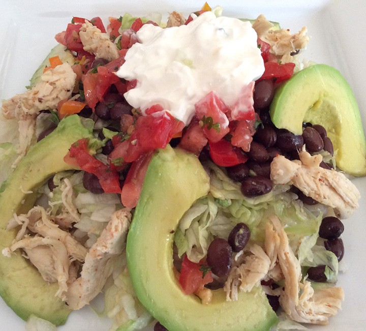 Use leftover rice and chicken to put this salad together. (Photo by Ceci Martinez)