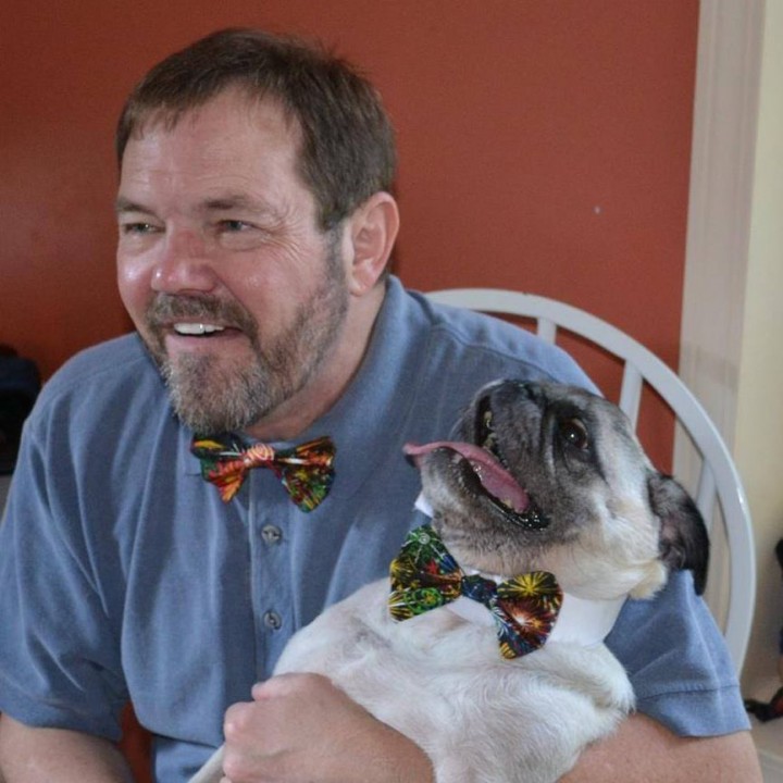 Mark Bailey and his now late pug, Claude. (Submitted photo)