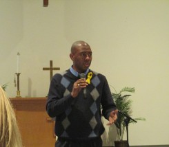 Pastor Charles Harrison speaks at ZUMC in February. (File photo)