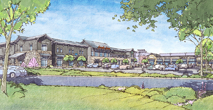 A rendering of the proposed development at The Farm. (Submitted rendering)