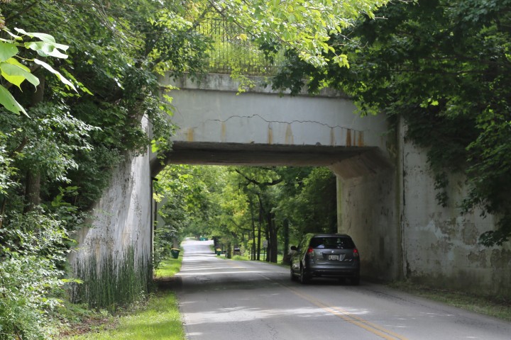The Zionsville Rail Trail bridge over Starkey Road is expected to be repaired. (Photo by Ann Marie Shambaugh)