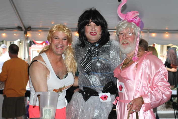 From left, Holly Hooter, Bubbles, and Pink Flamingo participated in last year’s Z’Sparkle event. (File photo)