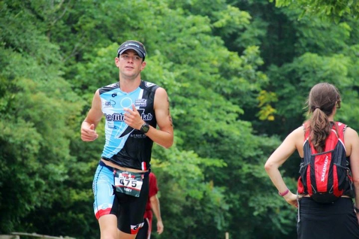 Casey Crouse competes in a triathlon in 2014 in Wisconsin. (submitted photo) 