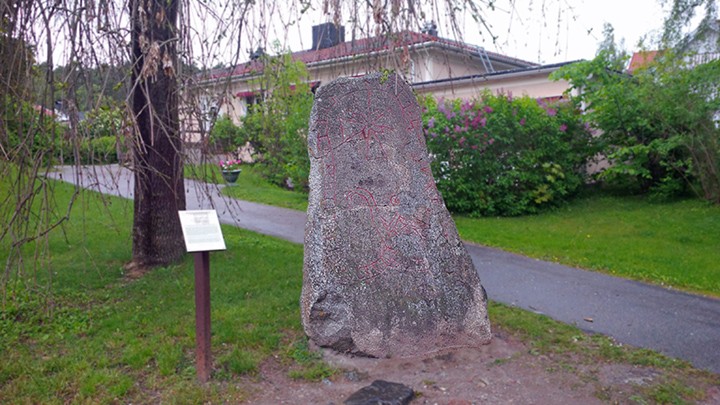 Runestone in Sigtuna, Sweden. (Photo by Don Knebel)