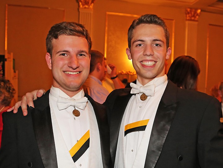 Austin Rauschuber, left, and John Evelo, of Carmel, right, of the Purdue Glee Club will perform in Zionsville Oct. 2. (Submitted photo)