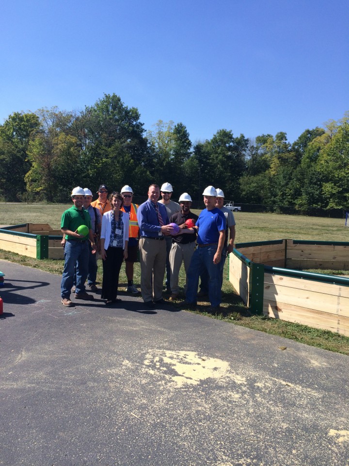 Pictured are Skillman employees Chester Carrie, Victor Landfair, Greg Thompson, Ty Wililams, Chad Bachmann, Bart York, Kevin Schmidt, Phil Barszczowski along with PVE principal Chad Smith and PVE PTO president Ellen Bailey. Cindy Culbertson of Skillman (not pictured) also helped. (submitted photo) 