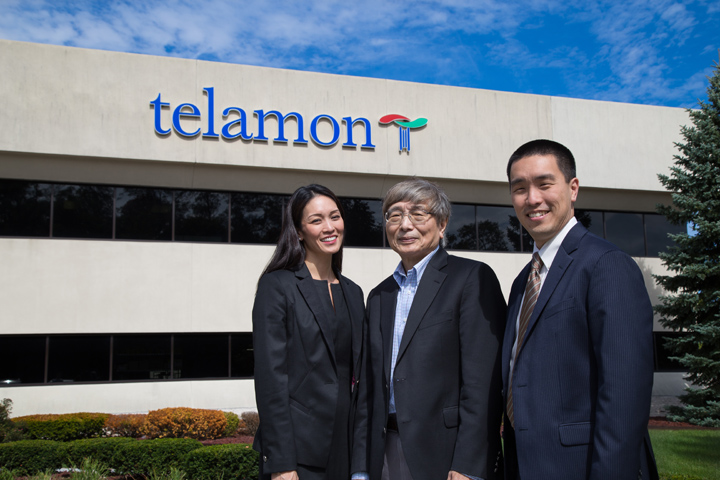 Albert, Stan and Stephanie in front of the Carmel company, Telamon. (Photo by Feel Good Now)