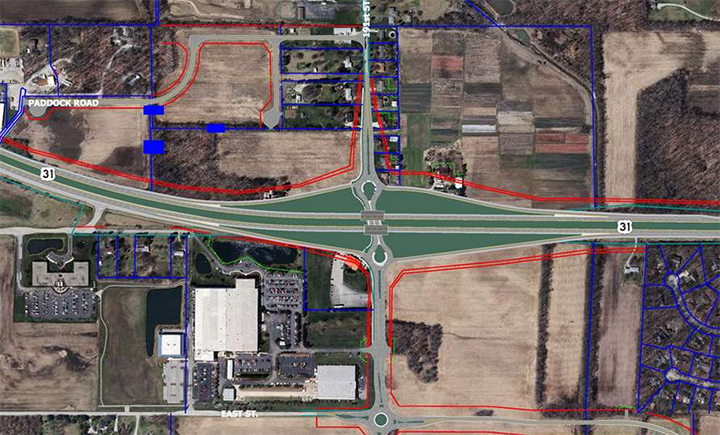 An image of the new interchange at 191st Street and U.S. 31. (Submitted image)