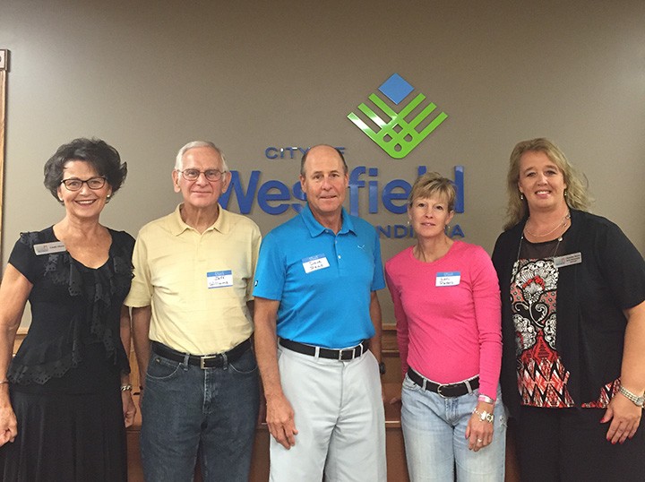 From left: Cindy Olson, WYAP volunteer; Jeff Williams, new member; Dave Read, mentor committee chairman; Lori Peters, new member; and Christine Brown, early intervention advocate. (Photo by Anna Skinner)