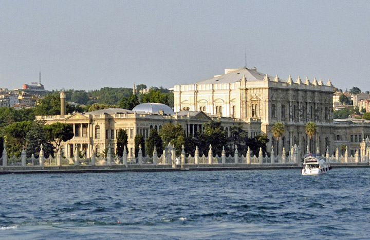 Istanbul’s Dolmabahçe Palace from Bosporus. (Photo by Don Knebel)