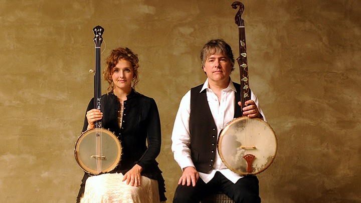 Bela Fleck, right, and wife Abigail Washburn will perform in Carmel Oct. 23. (Submitted photo)