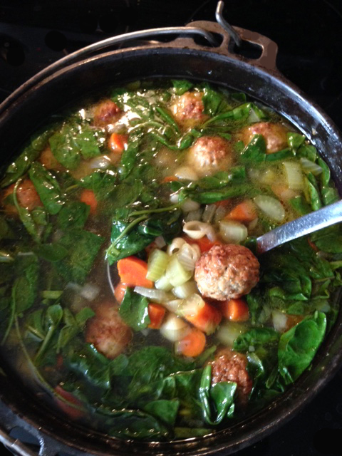 Italian wedding soup will warm up any tailgating party. (Submitted photo)