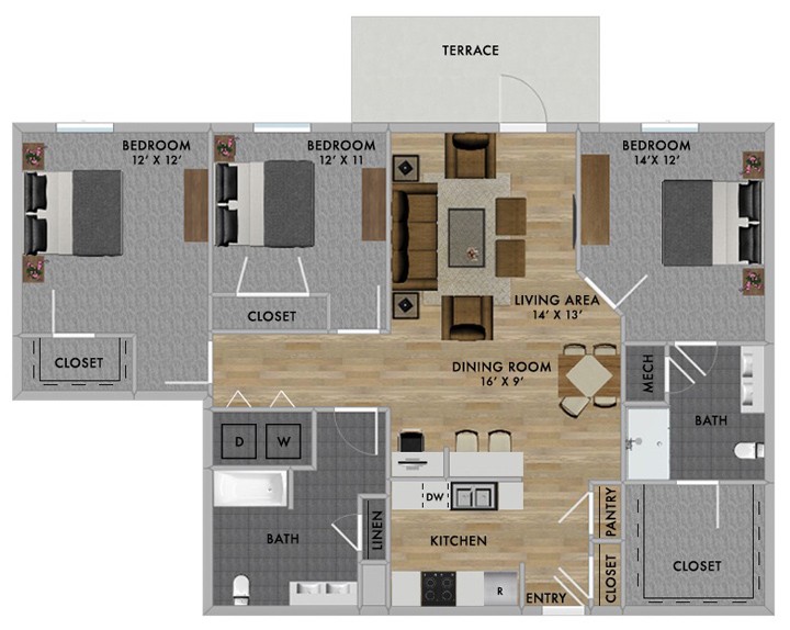 One of the floor plans inside The Nash. (Submitted image)