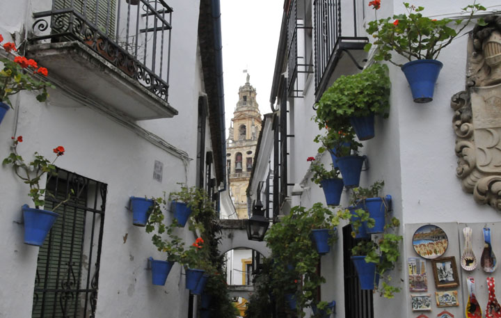 A street in the Jewish section of Cordoba, Spain. (Photo by Don Knebel)