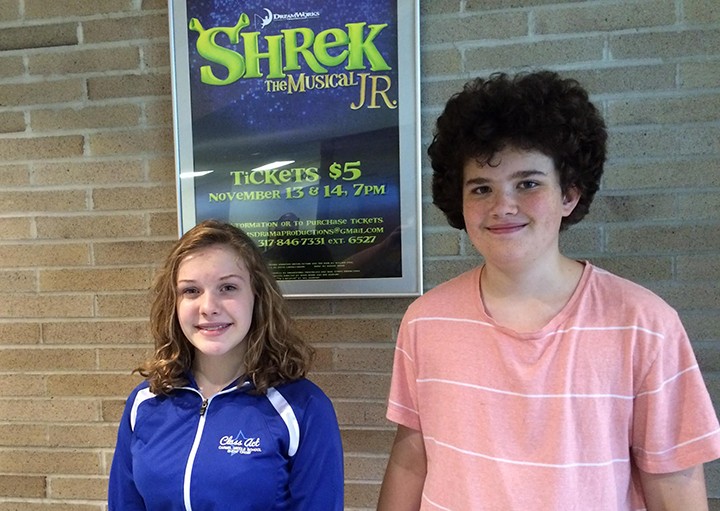 Evelyn Harrison and Kyle Fleckenstein will perform in “Shrek The Musical.” (Submitted photo)