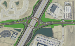 An overhead rendering of the Interstate 69 and 106th Street overlay. (Submitted rendering)