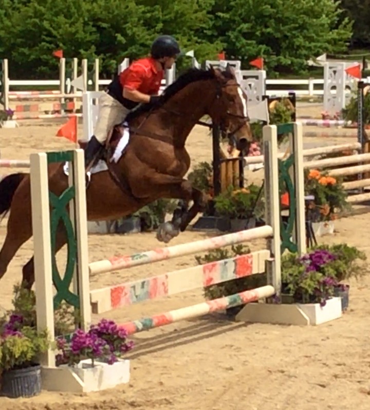 Adam Masten found success in his first horse jumping competition and hopes to compete at the top levels someday. (submitted photo)