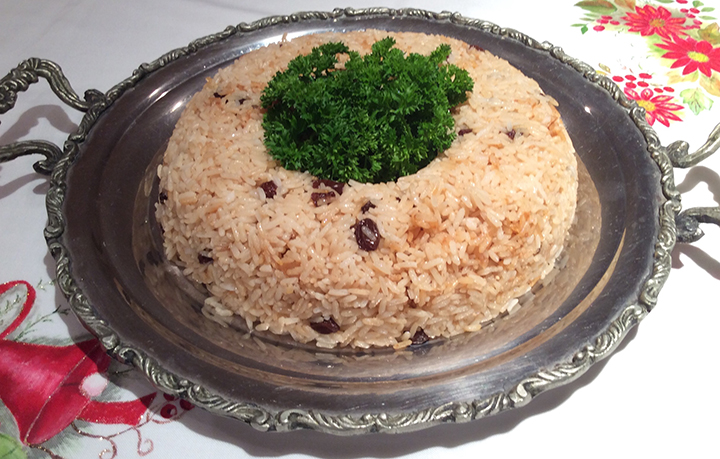 Colombian Coconut Rice pairs well with meat, fish and vegetables and can be a good Christmas dish. (Photo by Ceci Martinez)