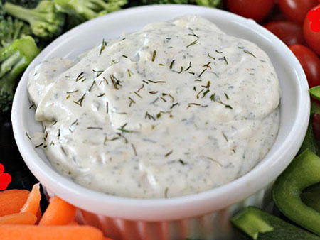 Sour Cream & Dill veggie dip is great for homegating. (Submitted photo)