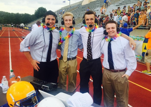 From left, Brady Klain, JD Arland, Jack Kizer and Sam Weiderhaft, members of the WHJE radio station. (Submitted photo)