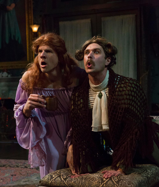 Rob Johansen (left) as Lady Enid and Marcus Truschinski as  Jane Twisden. (Submitted photo)