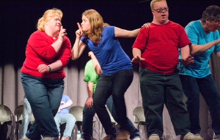 From left, Kelly Kaser, Michelle Yadon, Dan Peeler and Doreen Fatula participate in the Roundabout Playback Troupe. (Submitted photo)