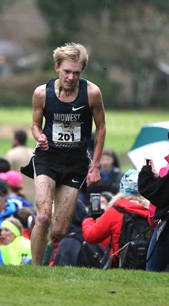 Ben Veatch nears the finish line at the Nike Cross Nationals. (Submitted photo)
