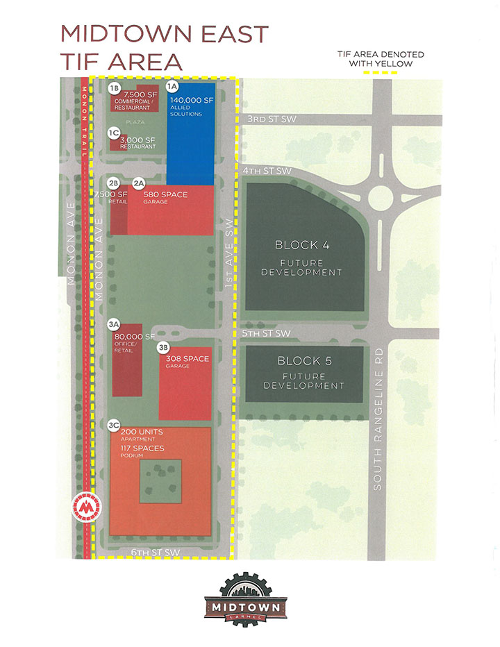 This map shows an updated plan for development in the Midtown area. (submitted photo)